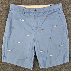 Polo Ralph Lauren Stretch Classic Fit Chino Shorts Mens 34 Fish Shark All‎ Over